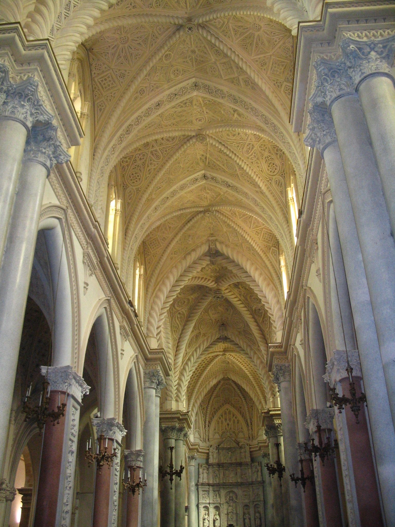 The luminous interior of the Chiesa Matrice in Erice — typical of the historic interiors used by the Majorana Centre.