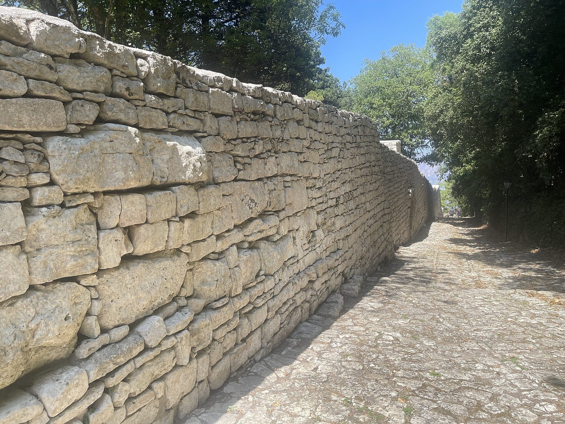 The ancient Elymian-Punic walls of Erice with their distinctive megalithic stones.